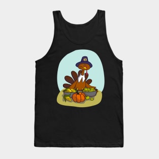 Happy Thanksgiving Turkey & Pumpkin Tank Top